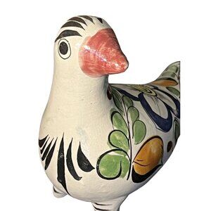 Handpainted Mexican Folk Art Dove Figurine Signed JS Estate